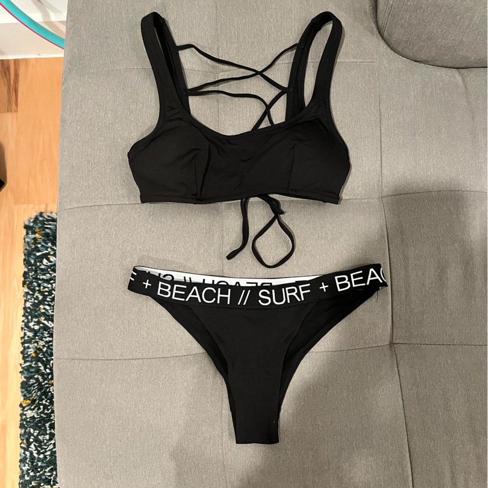 H&M black bathing suit